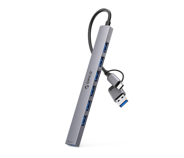 Orico USB-A/USB-C - 1x USB-A 3.0, 6x USB-A 2.0 - szary - 1343457 - zdjęcie